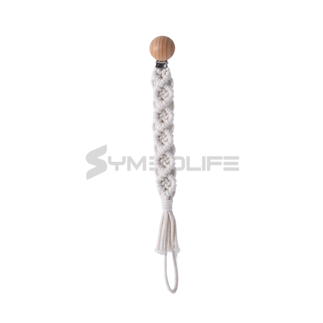 Handmade macrame Pacificer Clip (multi colour)