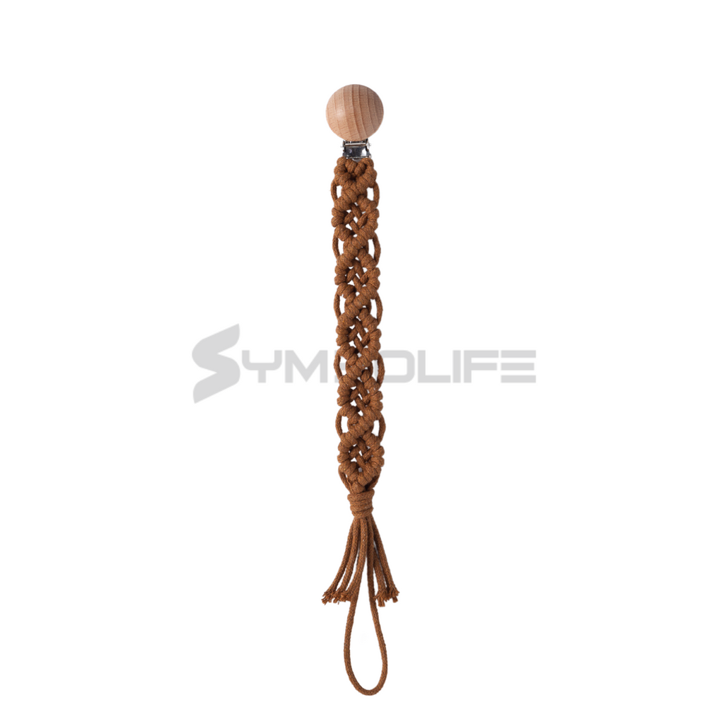 Handmade macrame Pacificer Clip (multi colour)