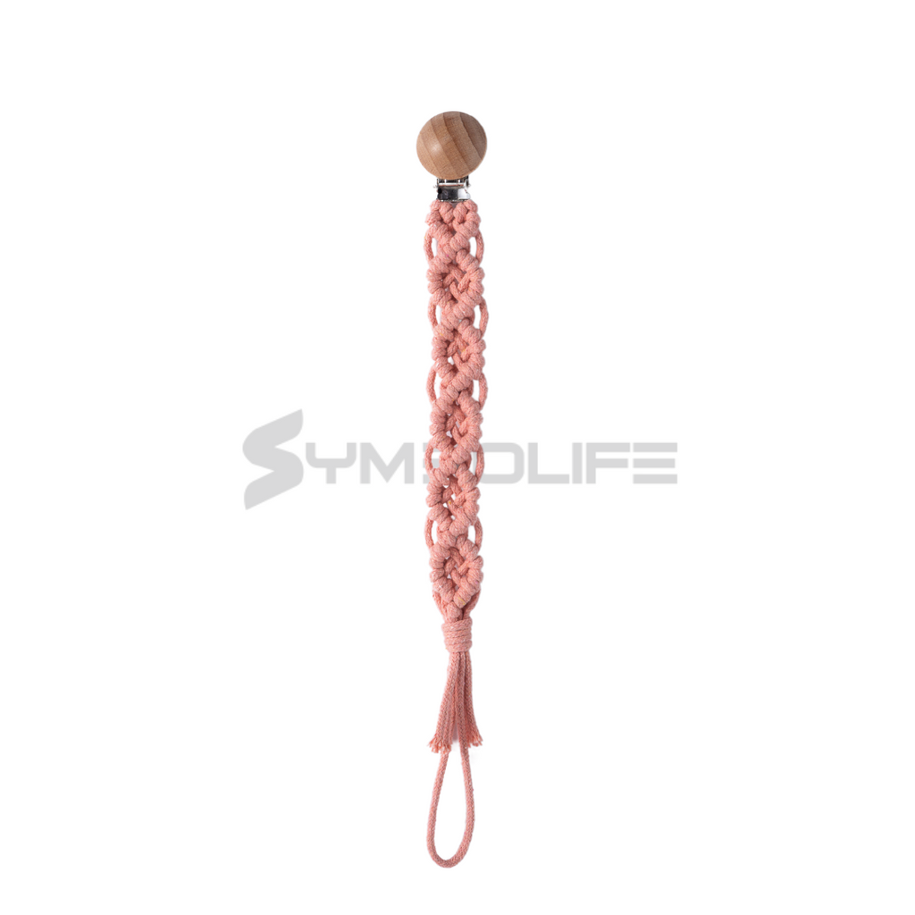 Handmade macrame Pacificer Clip (multi colour)