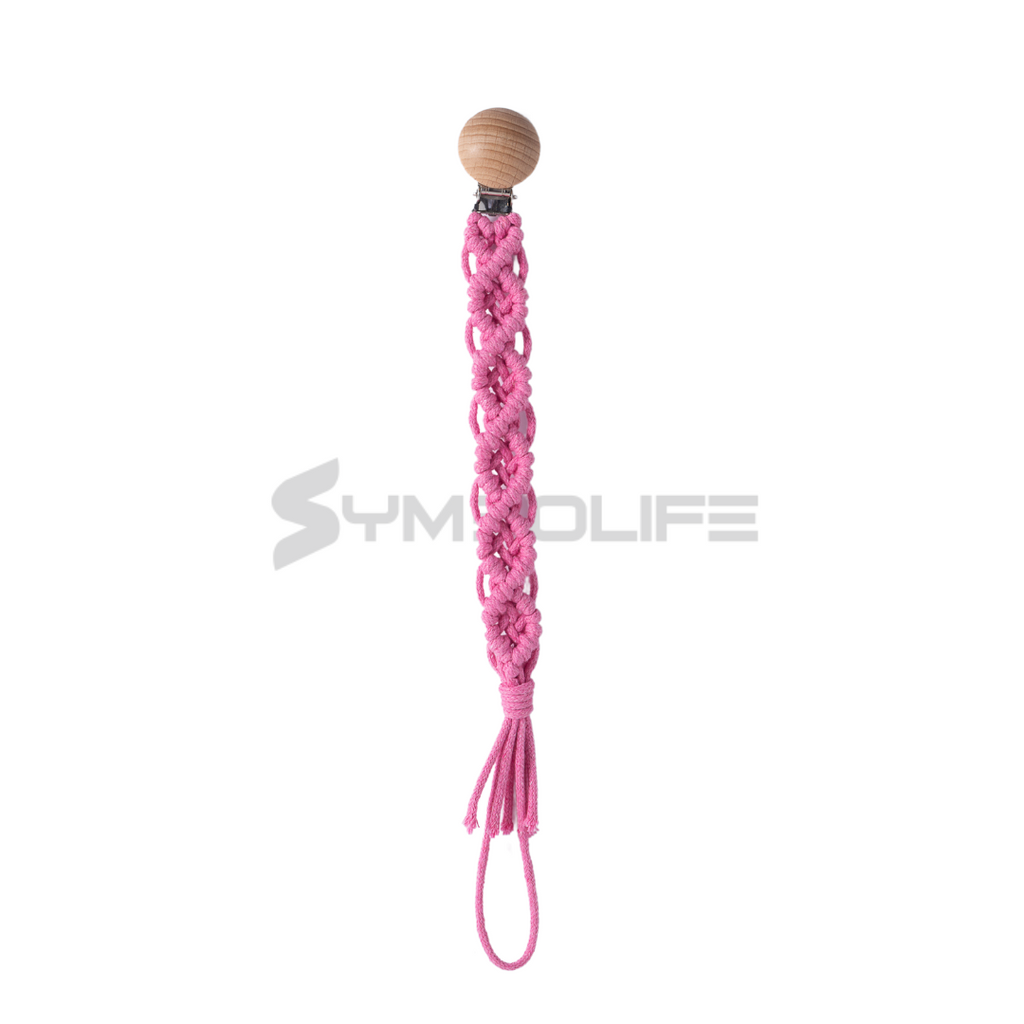 Handmade macrame Pacificer Clip (multi colour)