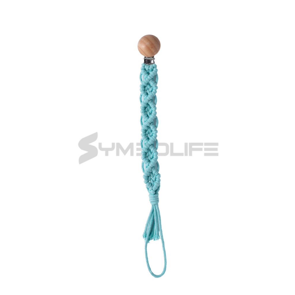 Handmade macrame Pacificer Clip (multi colour)