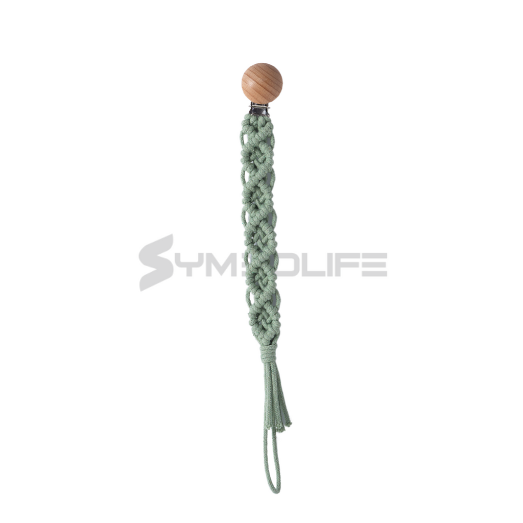 Handmade macrame Pacificer Clip (multi colour)