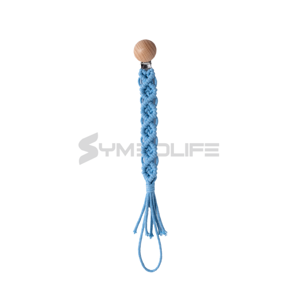 Handmade macrame Pacificer Clip (multi colour)