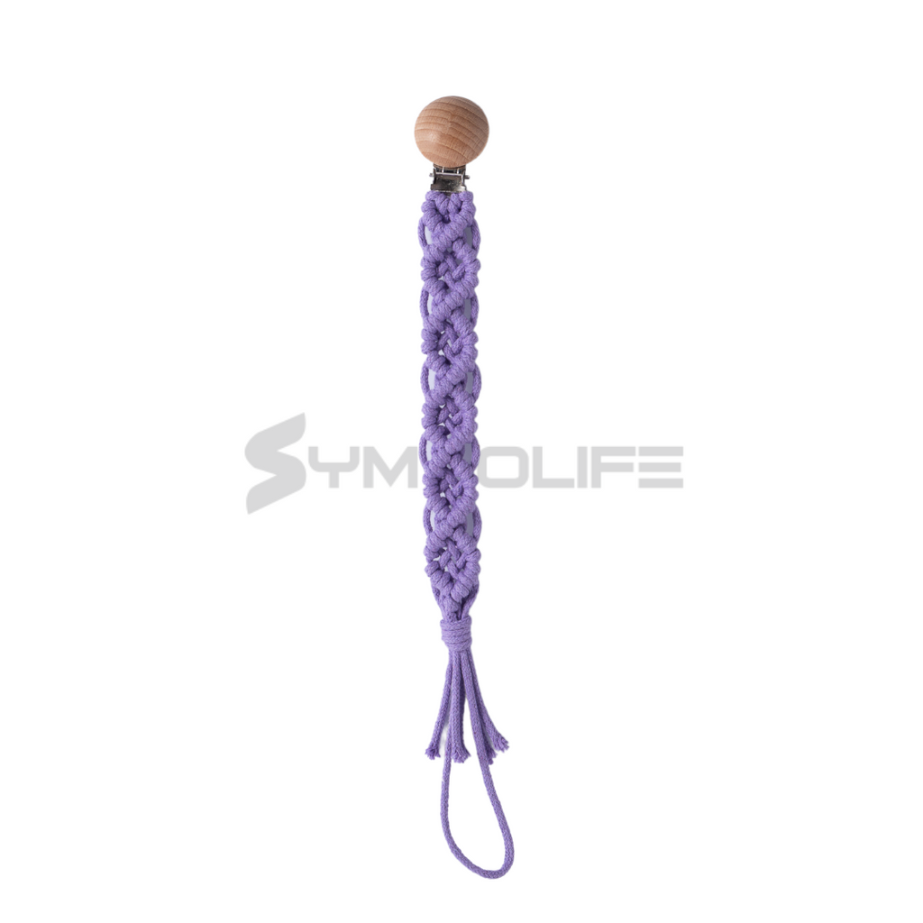 Handmade macrame Pacificer Clip (multi colour)