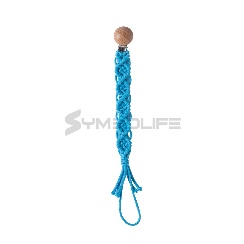 Handmade macrame Pacificer Clip (multi colour)