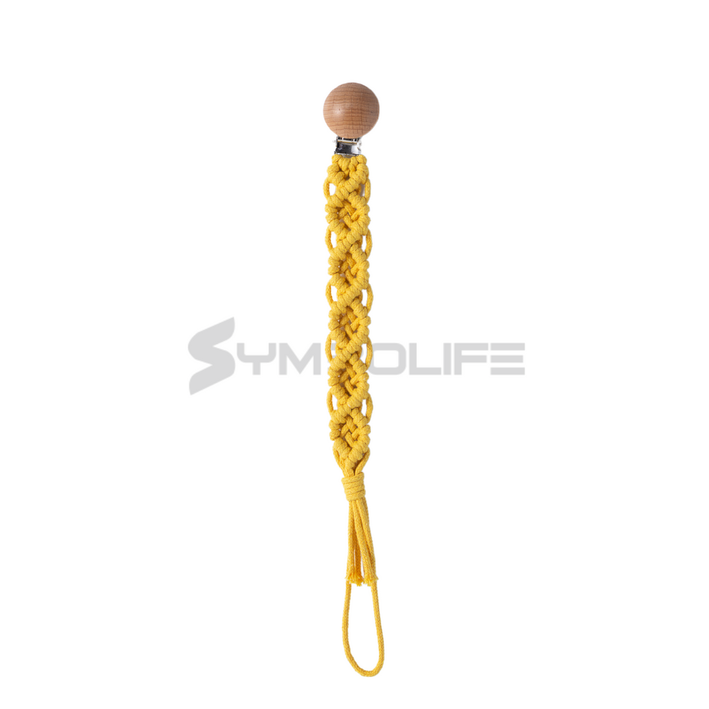 Handmade macrame Pacificer Clip (multi colour)