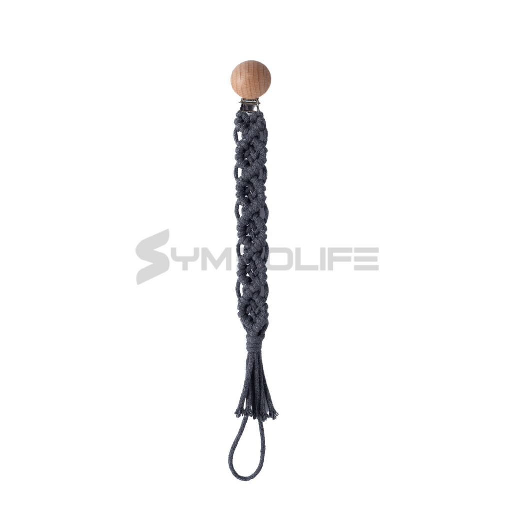 Handmade macrame Pacificer Clip (multi colour)