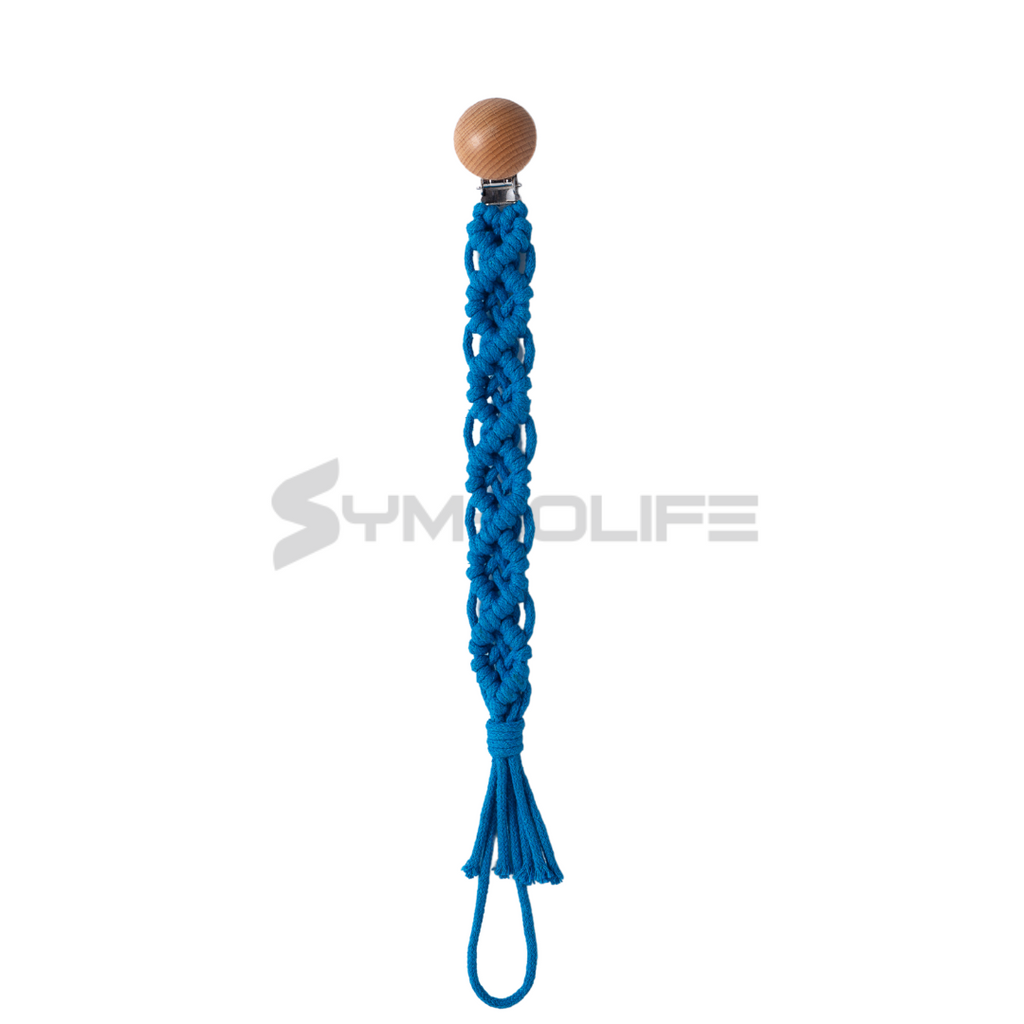 Handmade macrame Pacificer Clip (multi colour)