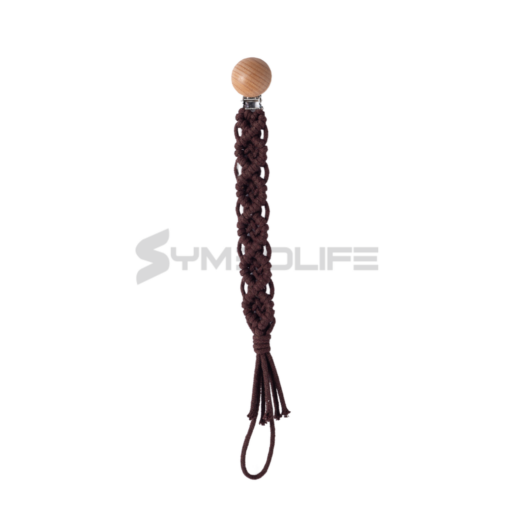 Handmade macrame Pacificer Clip (multi colour)