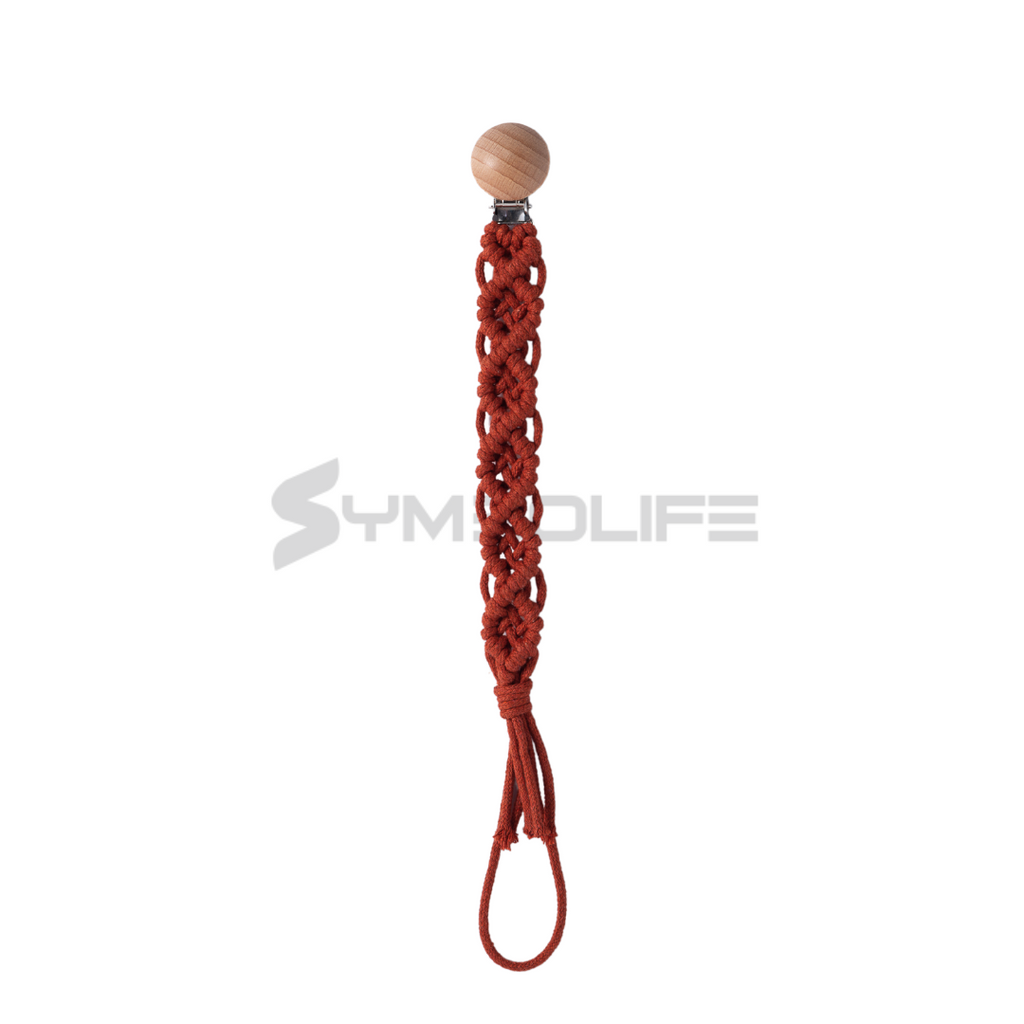 Handmade macrame Pacificer Clip (multi colour)