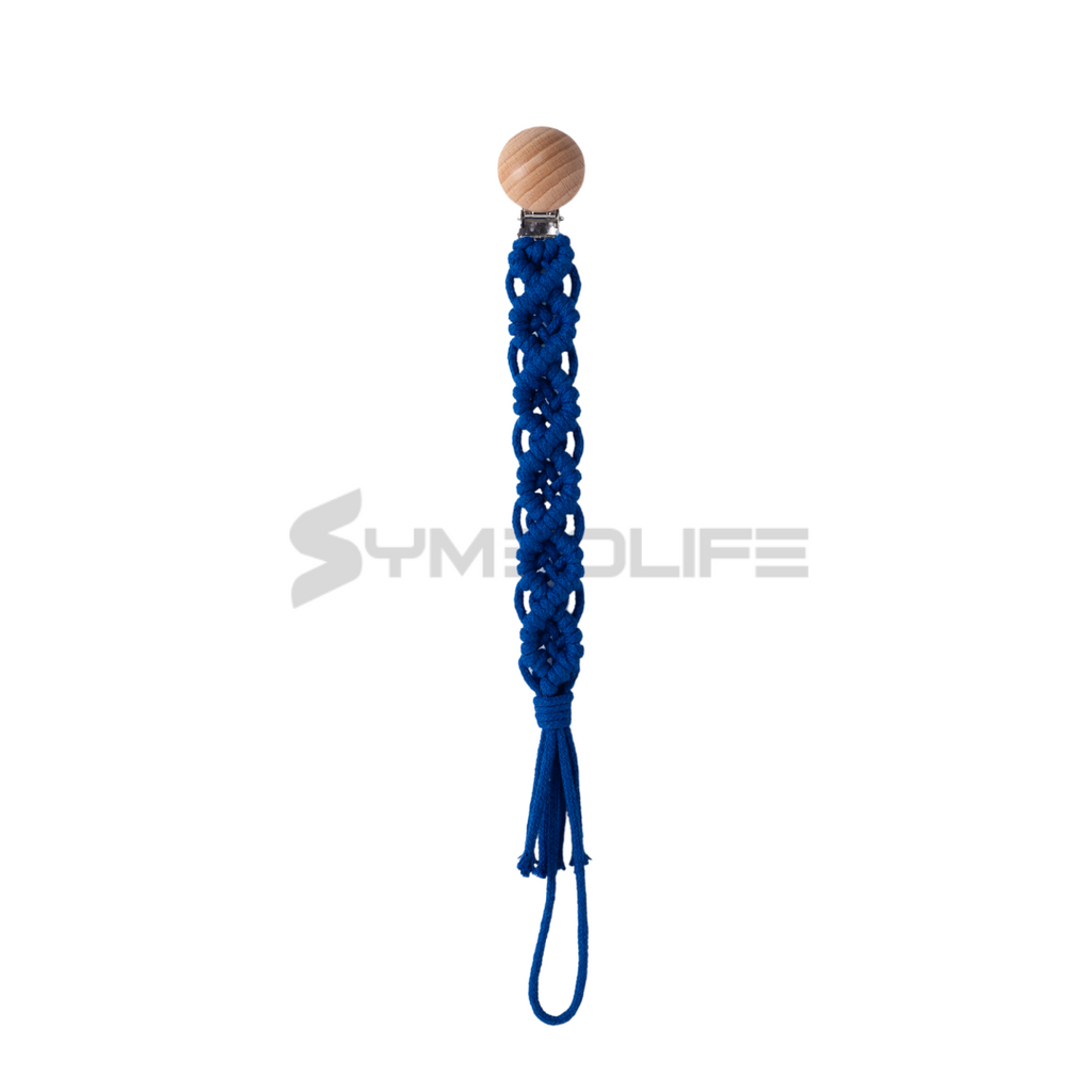 Handmade macrame Pacificer Clip (multi colour)