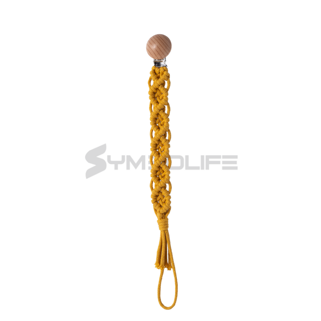 Handmade macrame Pacificer Clip (multi colour)