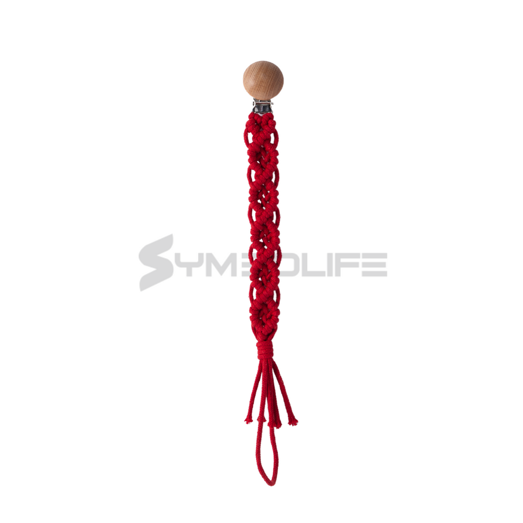 Handmade macrame Pacificer Clip (multi colour)