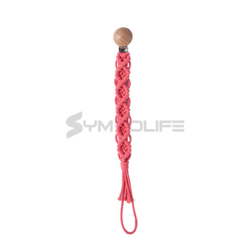 Handmade macrame Pacificer Clip (multi colour)