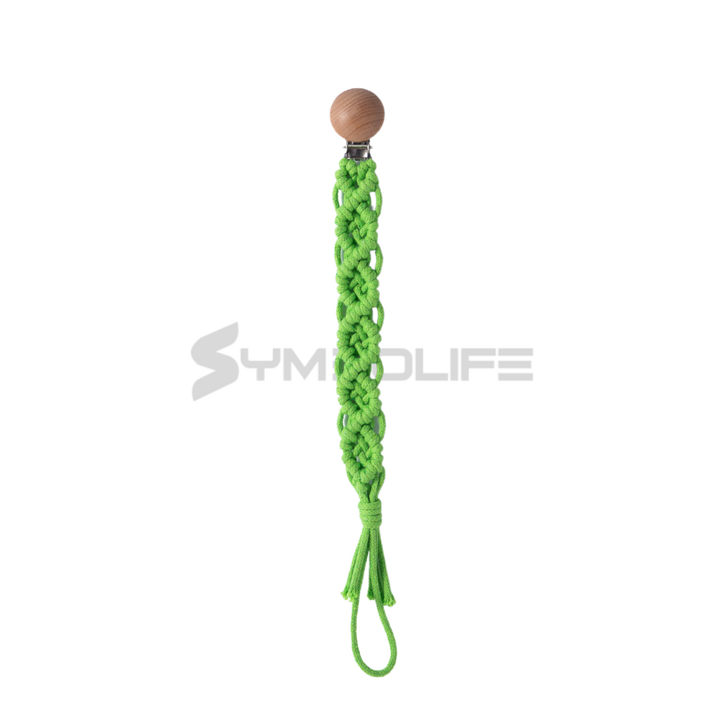 Handmade macrame Pacificer Clip (multi colour)