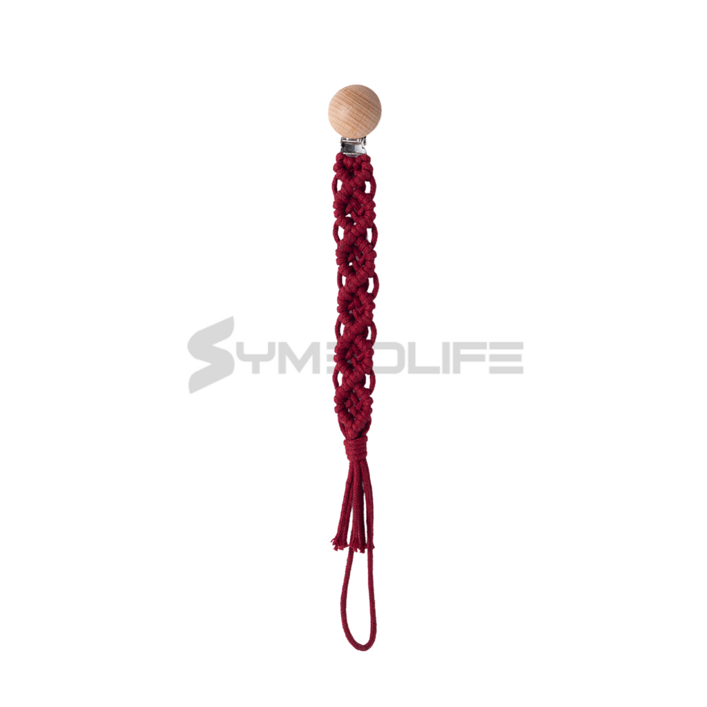 Handmade macrame Pacificer Clip (multi colour)
