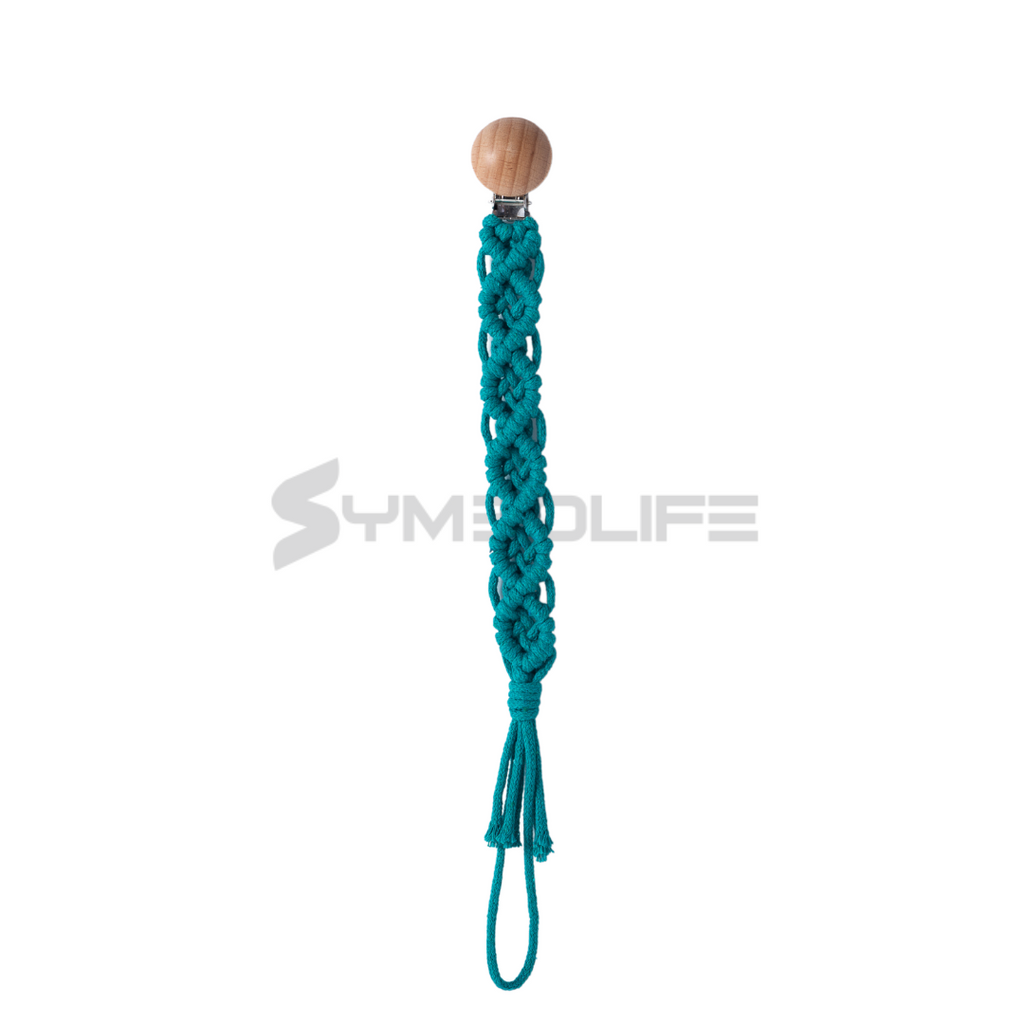 Handmade macrame Pacificer Clip (multi colour)