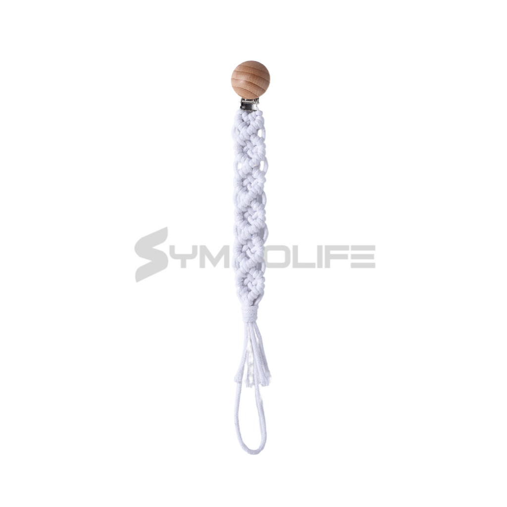 Handmade macrame Pacificer Clip (multi colour)
