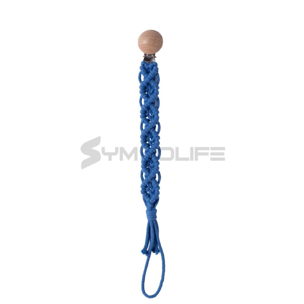 Handmade macrame Pacificer Clip (multi colour)
