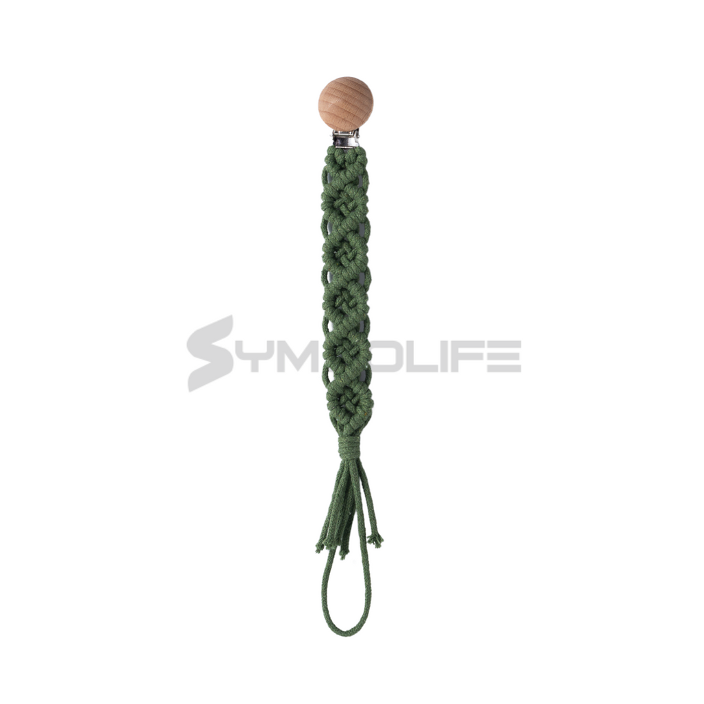 Handmade macrame Pacificer Clip (multi colour)