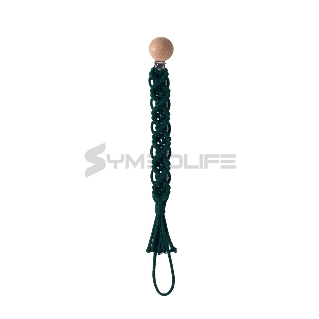 Handmade macrame Pacificer Clip (multi colour)
