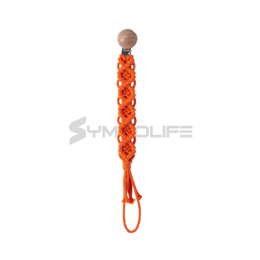 Handmade macrame Pacificer Clip (multi colour)