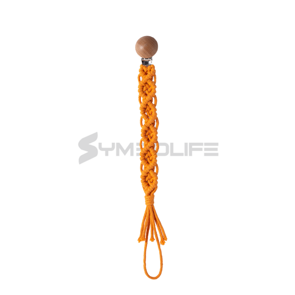 Handmade macrame Pacificer Clip (multi colour)