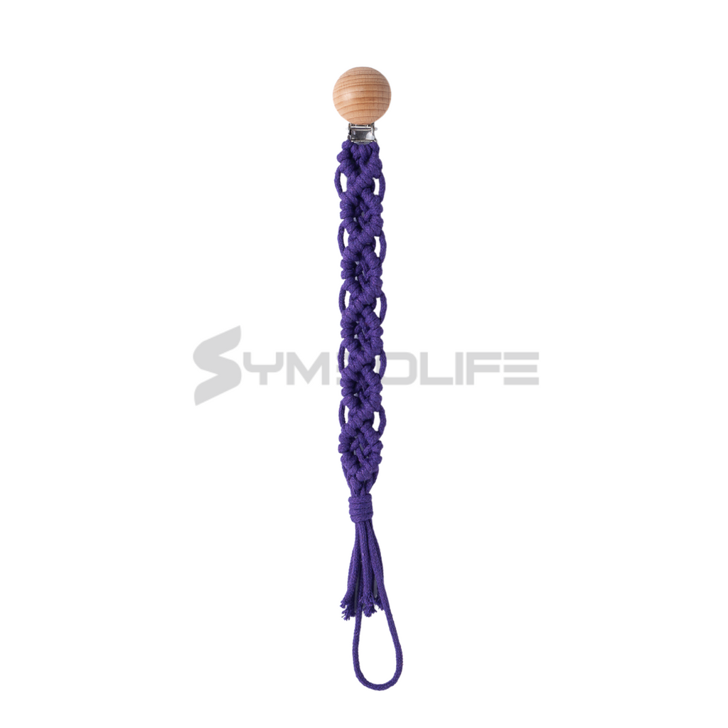 Handmade macrame Pacificer Clip (multi colour)