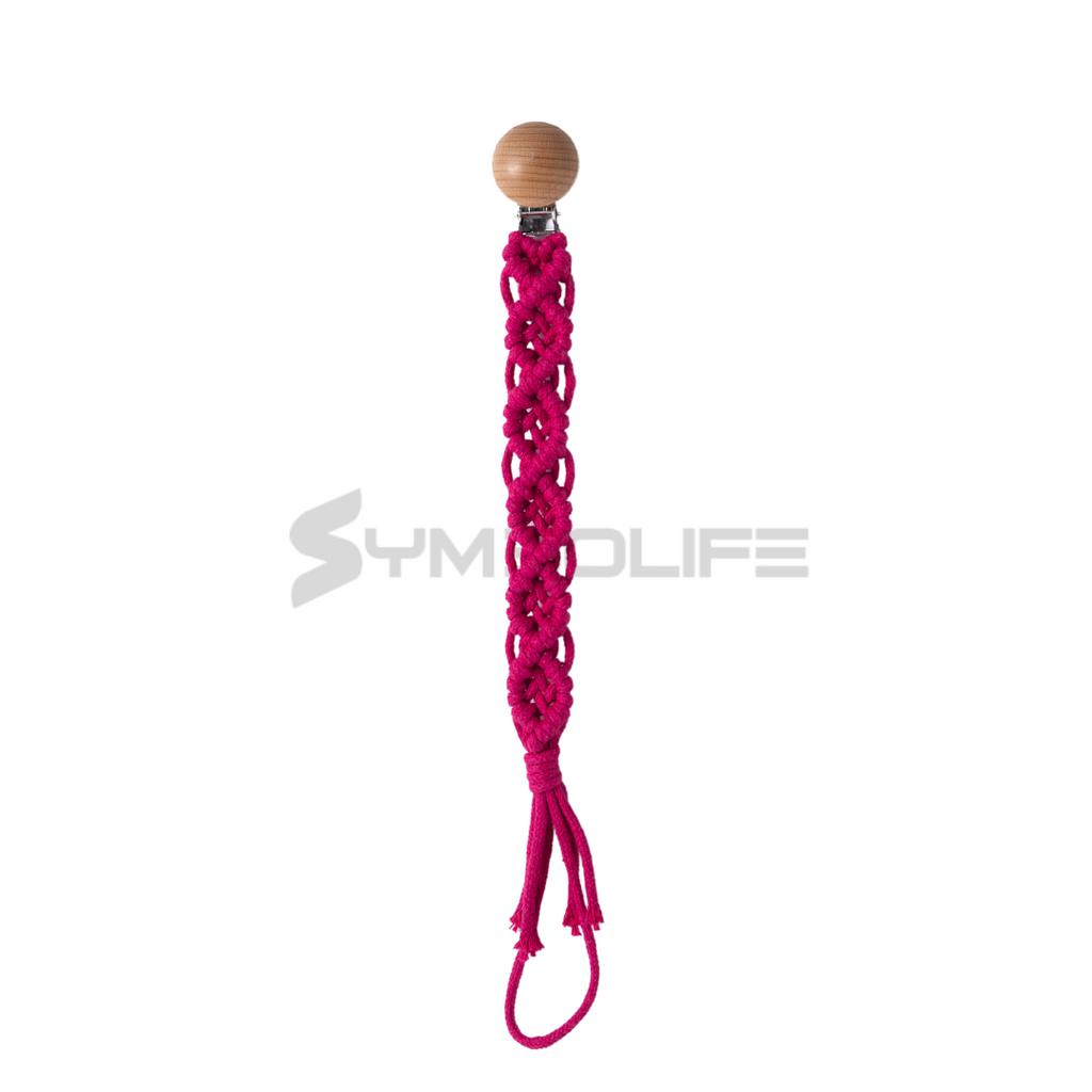 Handmade macrame Pacificer Clip (multi colour)