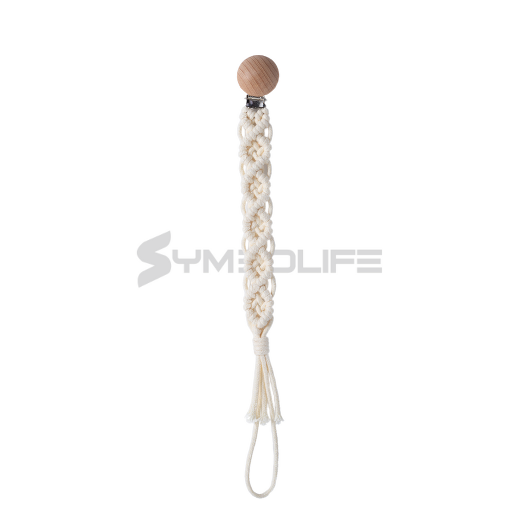 Handmade macrame Pacificer Clip (multi colour)