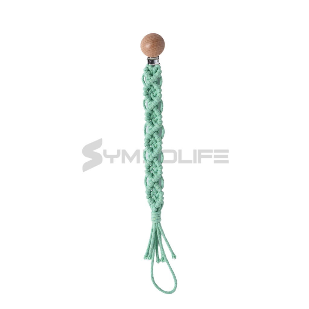 Handmade macrame Pacificer Clip (multi colour)