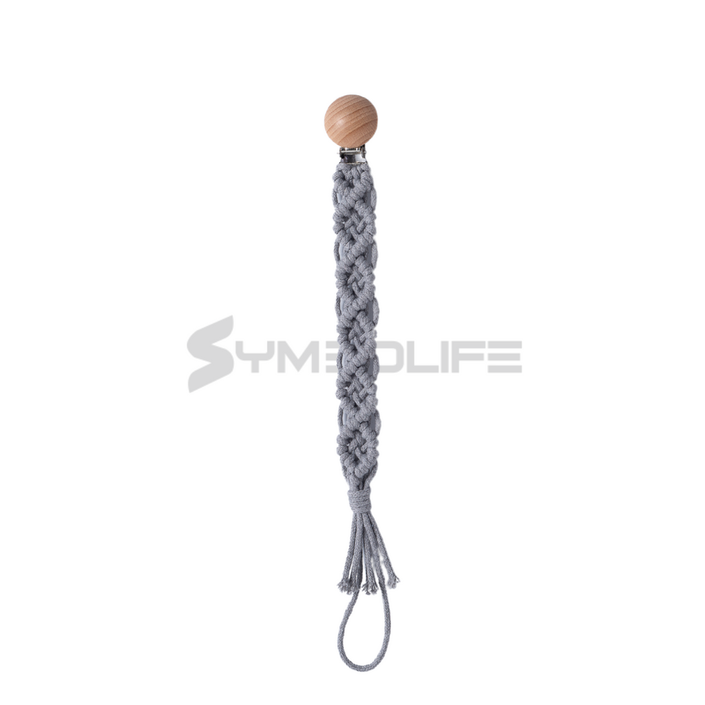 Handmade macrame Pacificer Clip (multi colour)