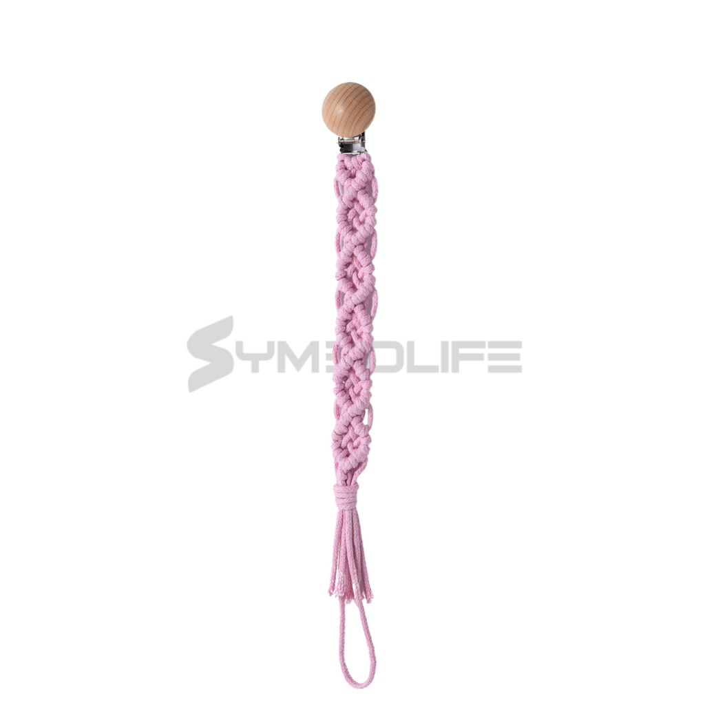 Handmade macrame Pacificer Clip (multi colour)