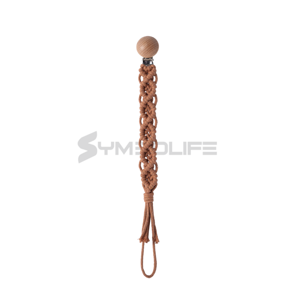 Handmade macrame Pacificer Clip (multi colour)